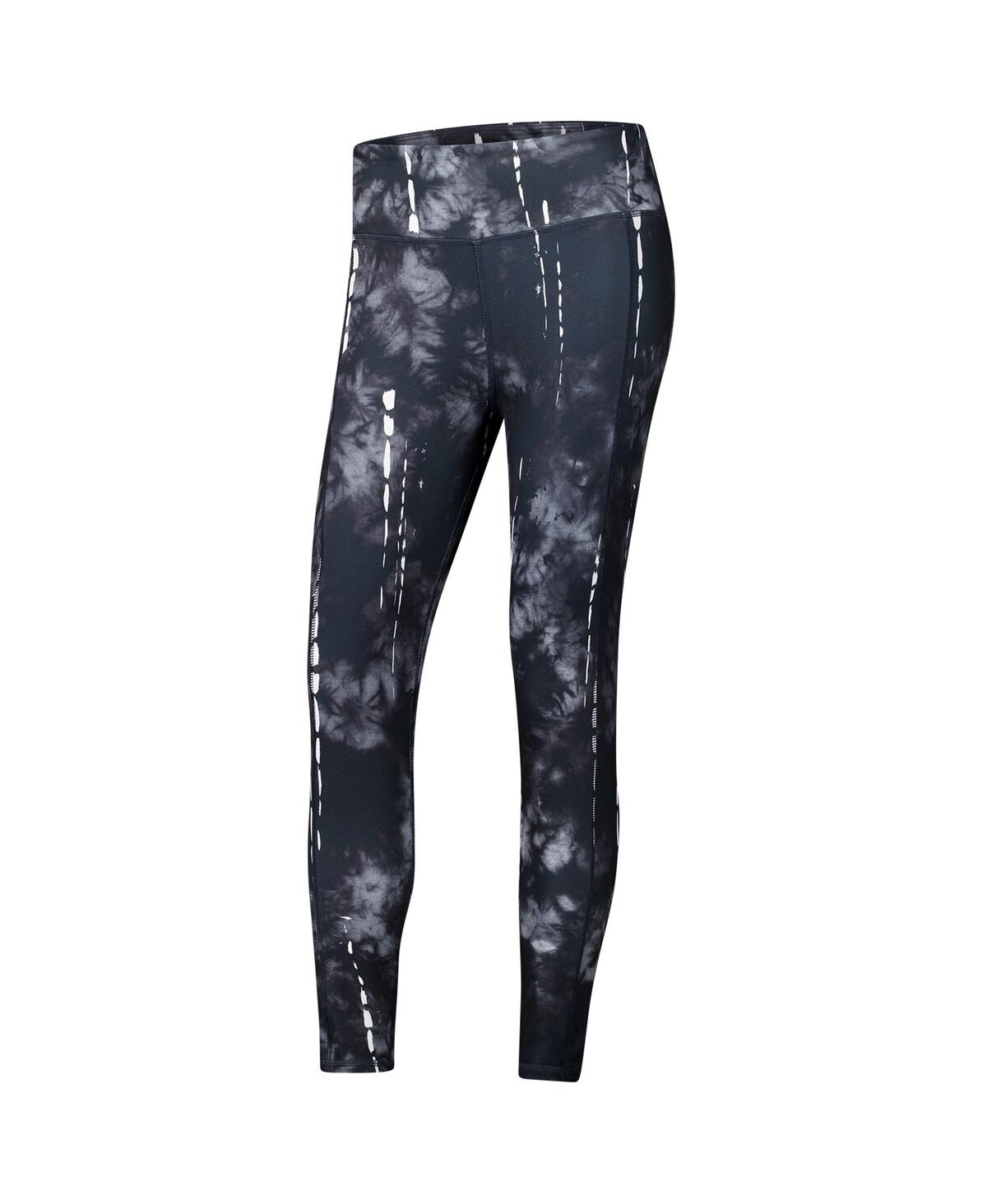 Msx By Michael Strahan Women's Black Tampa Bay Buccaneers Serena Tie-dye Leggings In Black