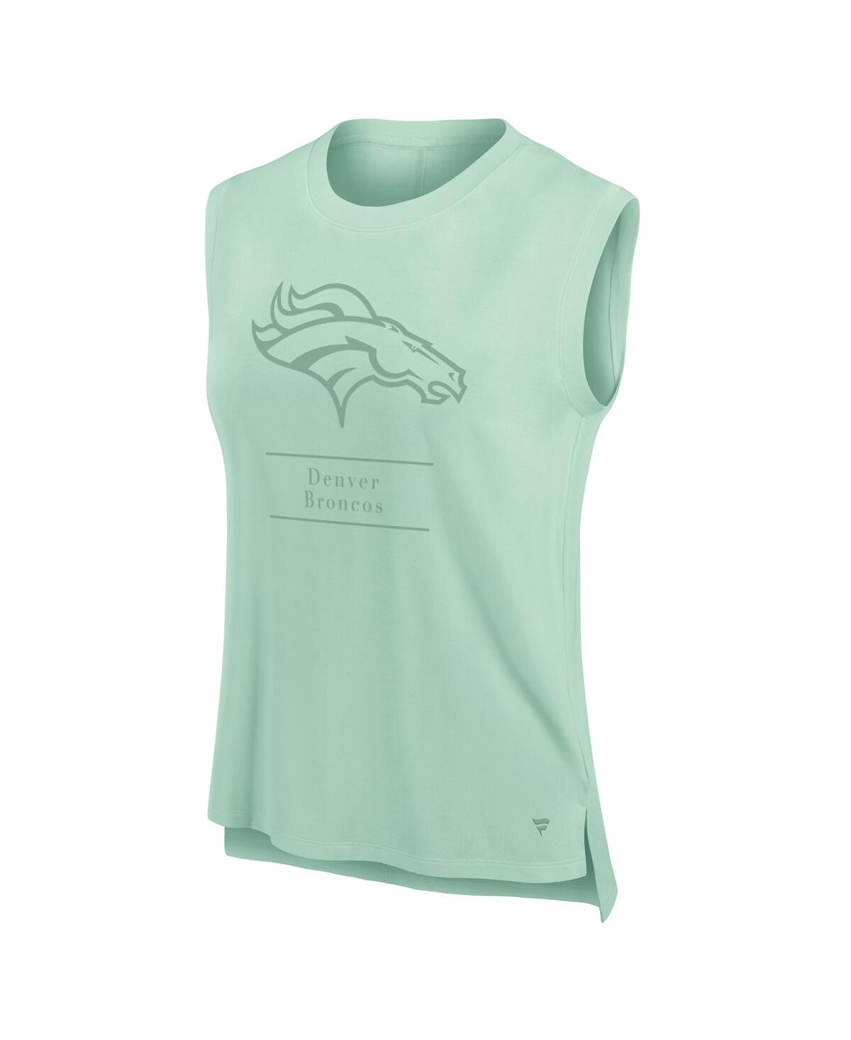 Fanatics Women's Mint Denver Broncos Studio Embrace Tank Top In Green