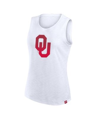 Women's White Oklahoma Sooners Activate Slub Tank Top