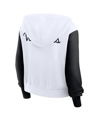 Women's White Tennessee Volunteers Cropped Beyond Capability Color-Block Script Full-Zip Hoodie