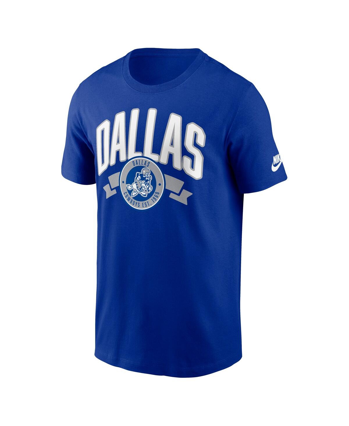 Nike Royal Dallas Cowboys Rewind Front And Back Hit Essential T-shirt In Blue