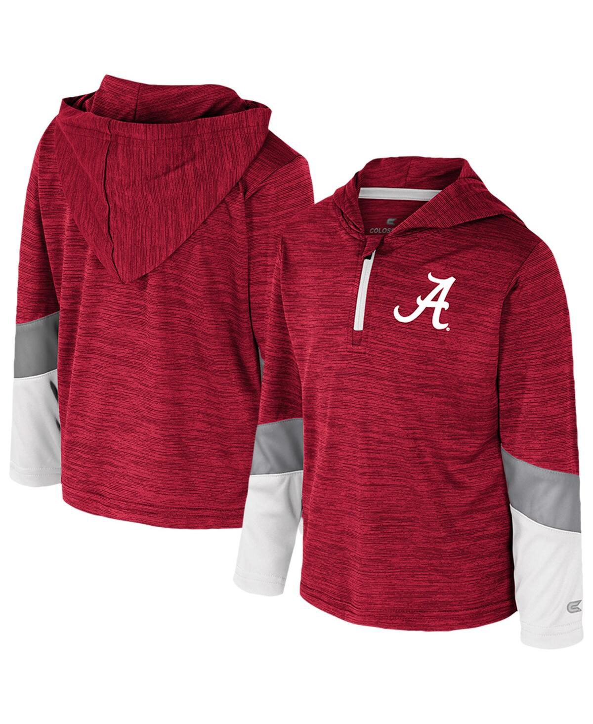 Colosseum Toddler Crimson Alabama Crimson Tide Rylos Quarter-zip Windshirt Jacket In Red