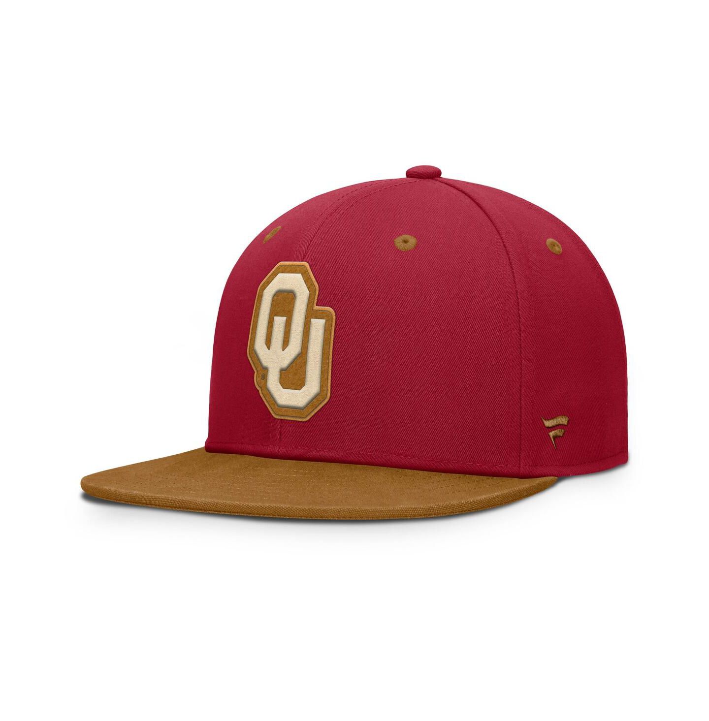 Мужская кепка Fanatics Crimson/Brown Oklahoma Sooners NoBo Fitted Hat — фото 1