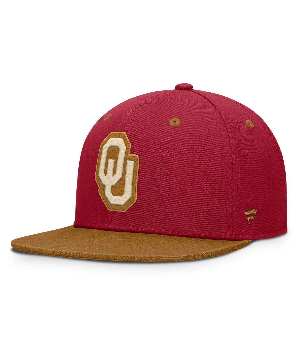 Fanatics Men's Crimson/brown Oklahoma Sooners Nobo Fitted Hat