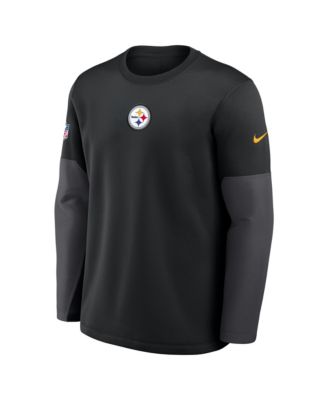 Men's Black Pittsburgh Steelers Sideline Scripted to Win Performance Long Sleeve T-Shirt