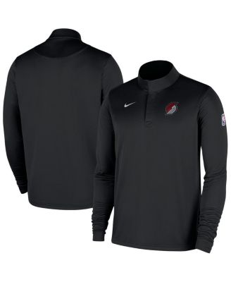 Nike - Men's Black Portland Trail Blazers 2025/26 Authentic Coaches Quarter-Zip Pullover Jacket