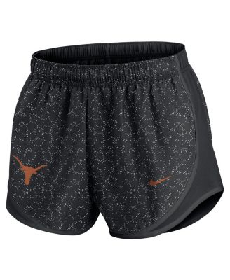 Women's Black Texas Longhorns Tempo Pattern Performance Shorts