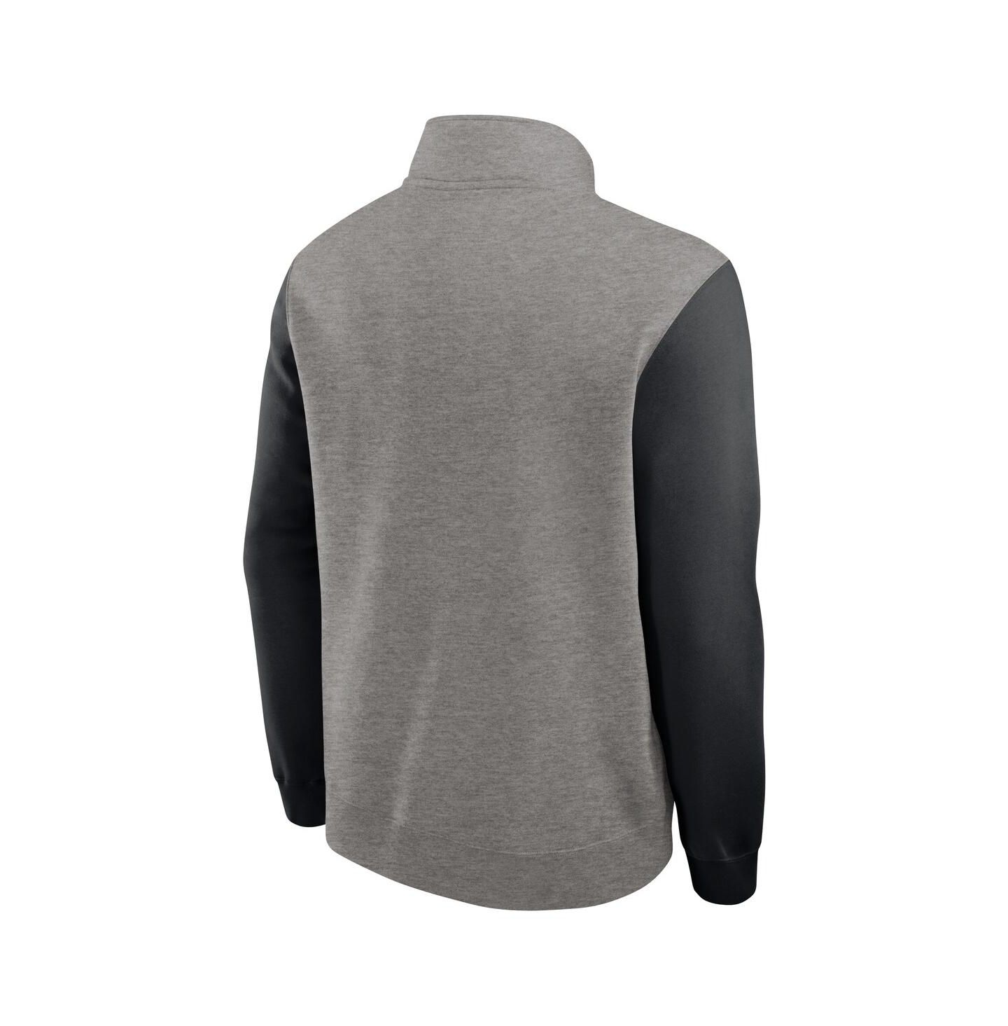 Мужская толстовка Nike Heather Gray/Black Kentucky Wildcats Club Fleece Half-Zip Pullover — фото 3