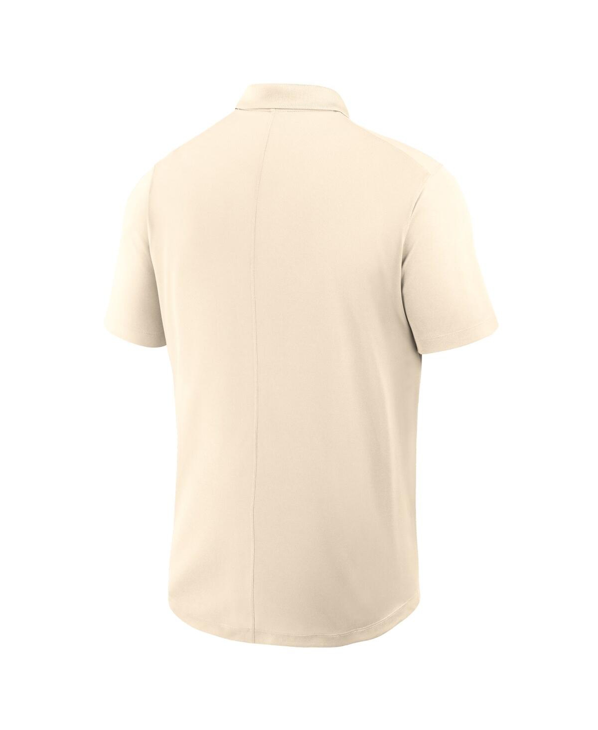 Jordan Men's Tan Oklahoma Sooners Primary Logo Victory Performance Polo Shirt In Neutral