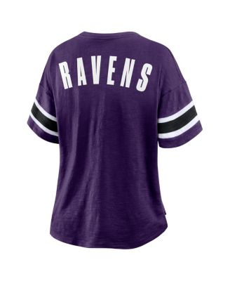 Women's Purple Baltimore Ravens Redzone Curl Route T-Shirt