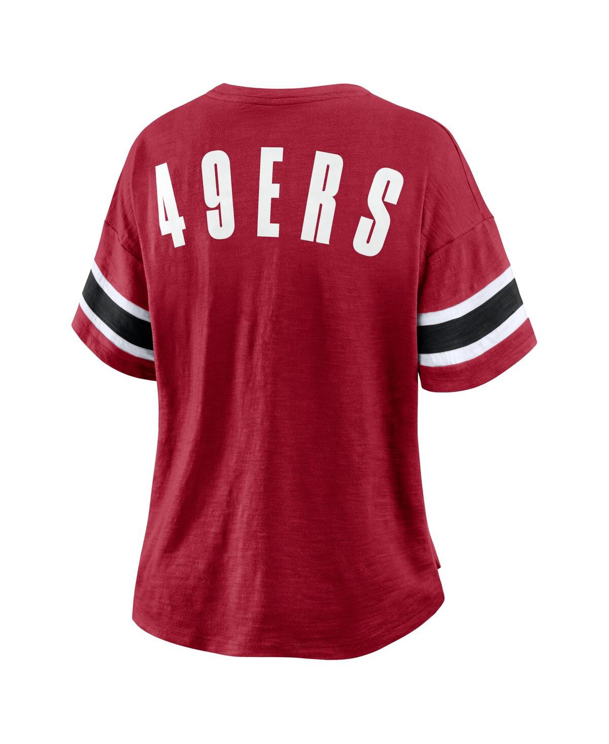 Fanatics Women's Scarlet San Francisco 49ers Redzone Curl Route T-shirt In Red