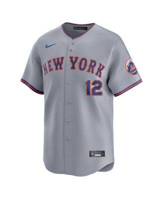 Men's Francisco Lindor Gray New York Mets Road Limited Player Jersey