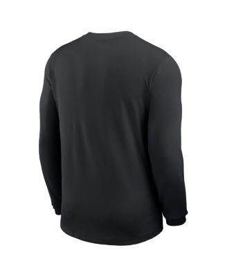 Men's Black Iowa Hawkeyes 2025 Sideline Coach UV Performance Long Sleeve T-Shirt