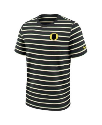 Men's Black Oregon Ducks Athletic Prep Legacy Summit Stripe T-Shirt