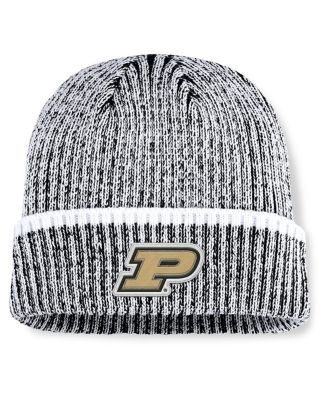 Fanatics - Men's Black/White Purdue Boilermakers Haze Cuffed Knit Hat