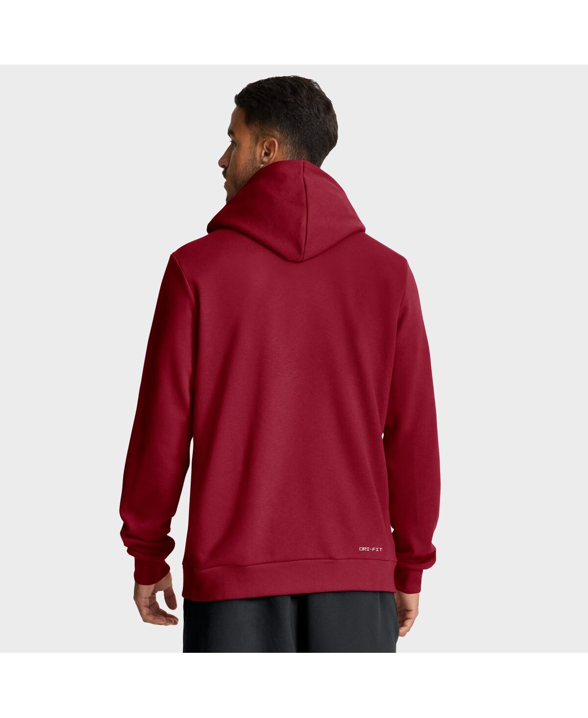 Nike Cardinal Usc Trojans 2025 Sideline Standard Issue Dri-fit Hoodie In Red