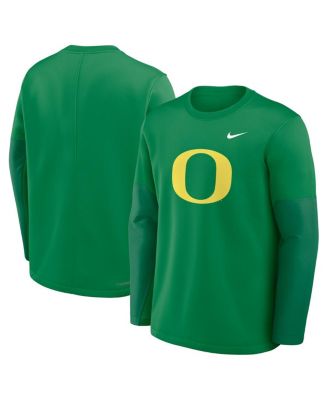 Men's Green Oregon Ducks 2025 Sideline Coach Performance Long Sleeve T-Shirt