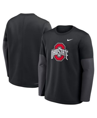 Men's Black Ohio State Buckeyes 2025 Sideline Coach Performance Long Sleeve T-Shirt