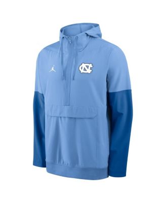 Men's Light Blue North Carolina Tar Heels Anorak Half-Zip Hoodie Jacket
