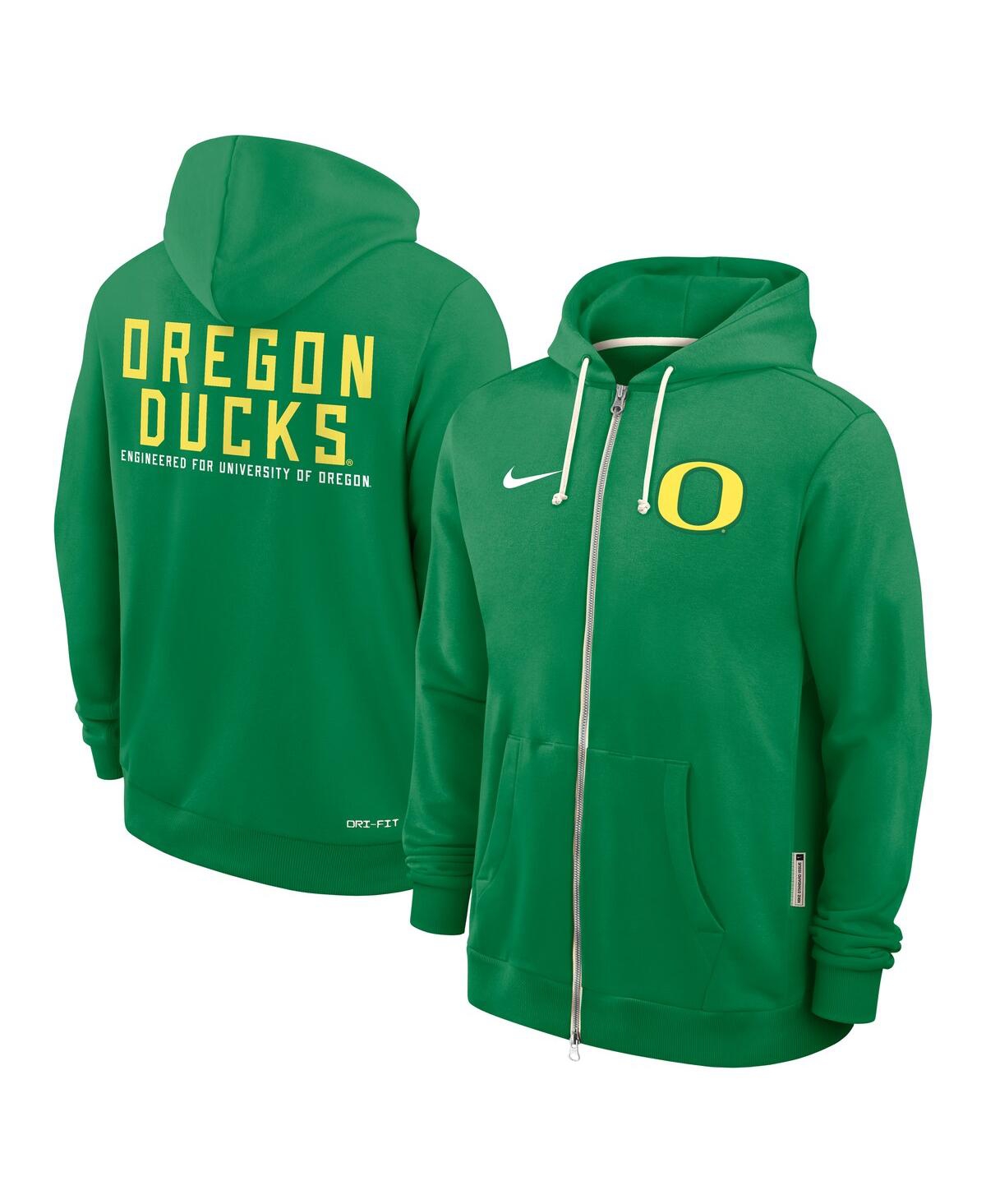 Nike Green Oregon Ducks 2025 Sideline Standard Issue Dri-fit Full-zip Hoodie In Green