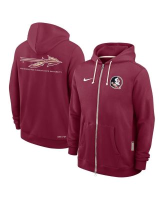 Men's Garnet Florida State Seminoles 2025 Sideline Performance Full-Zip Hoodie