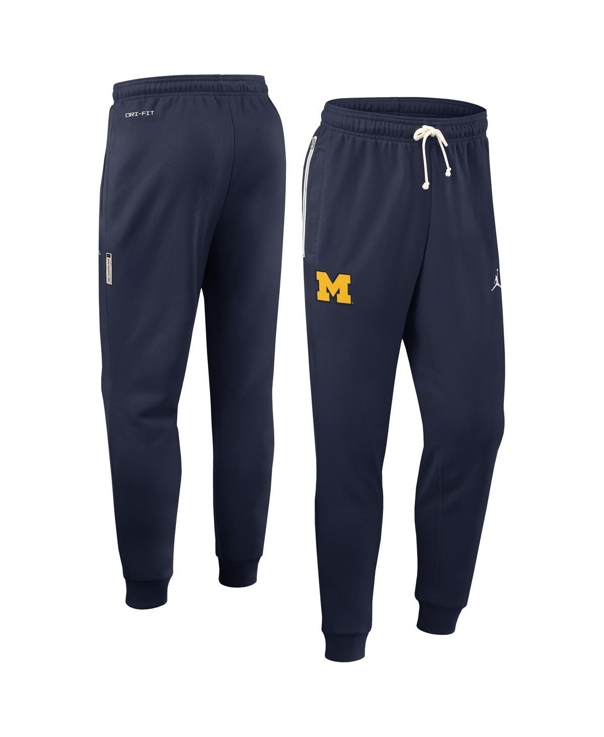 Jordan Men's Navy Michigan Wolverines 2025 Sideline Performance Taper Pants In Blue