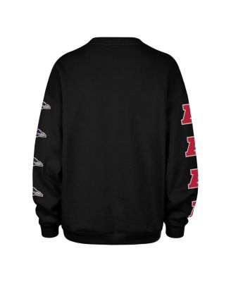 Women's Black Baltimore Ravens Go Big Oversized Pullover Sweatshirt