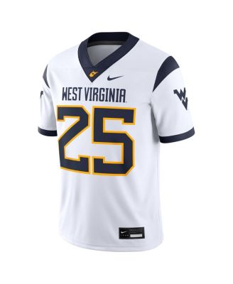 Men's 25 White West Virginia Mountaineers Limited Away Game Jersey