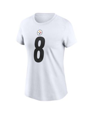 Women's Aaron Rodgers White Pittsburgh Steelers Name Number T-Shirt