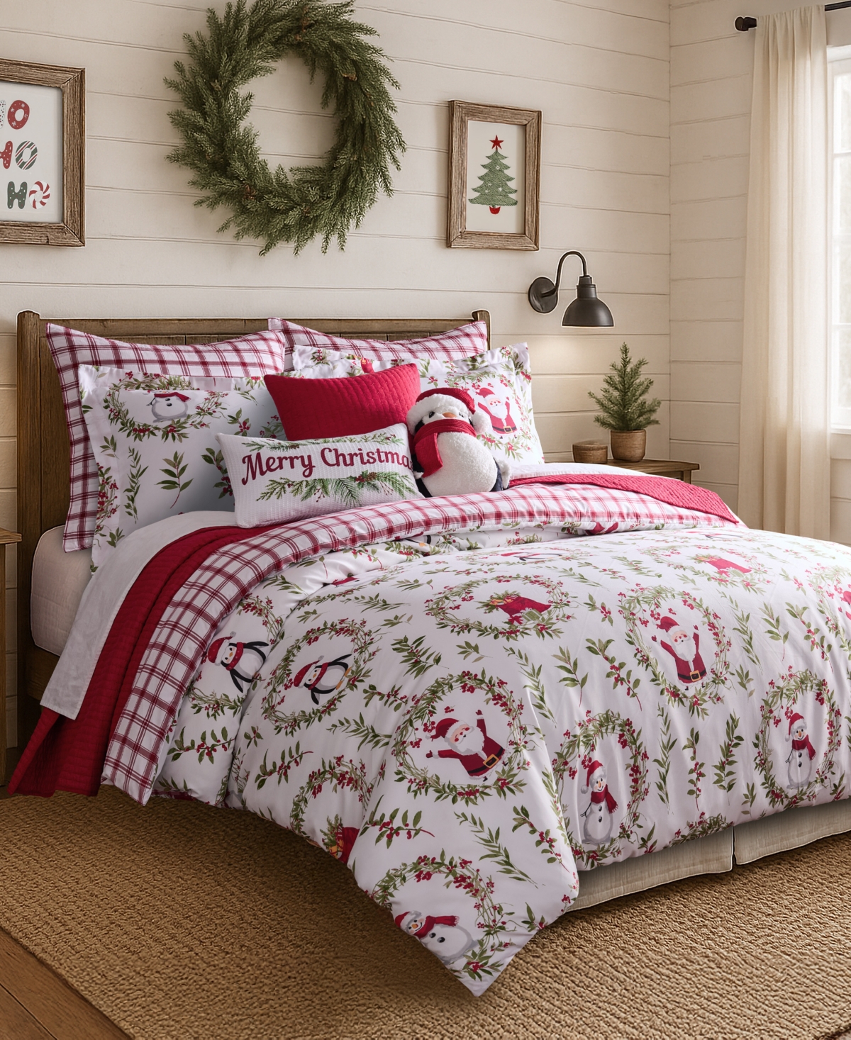 Levtex Home Pine And Plaid Reversible 3-pc. Duvet Cover Set, Queen In Multi