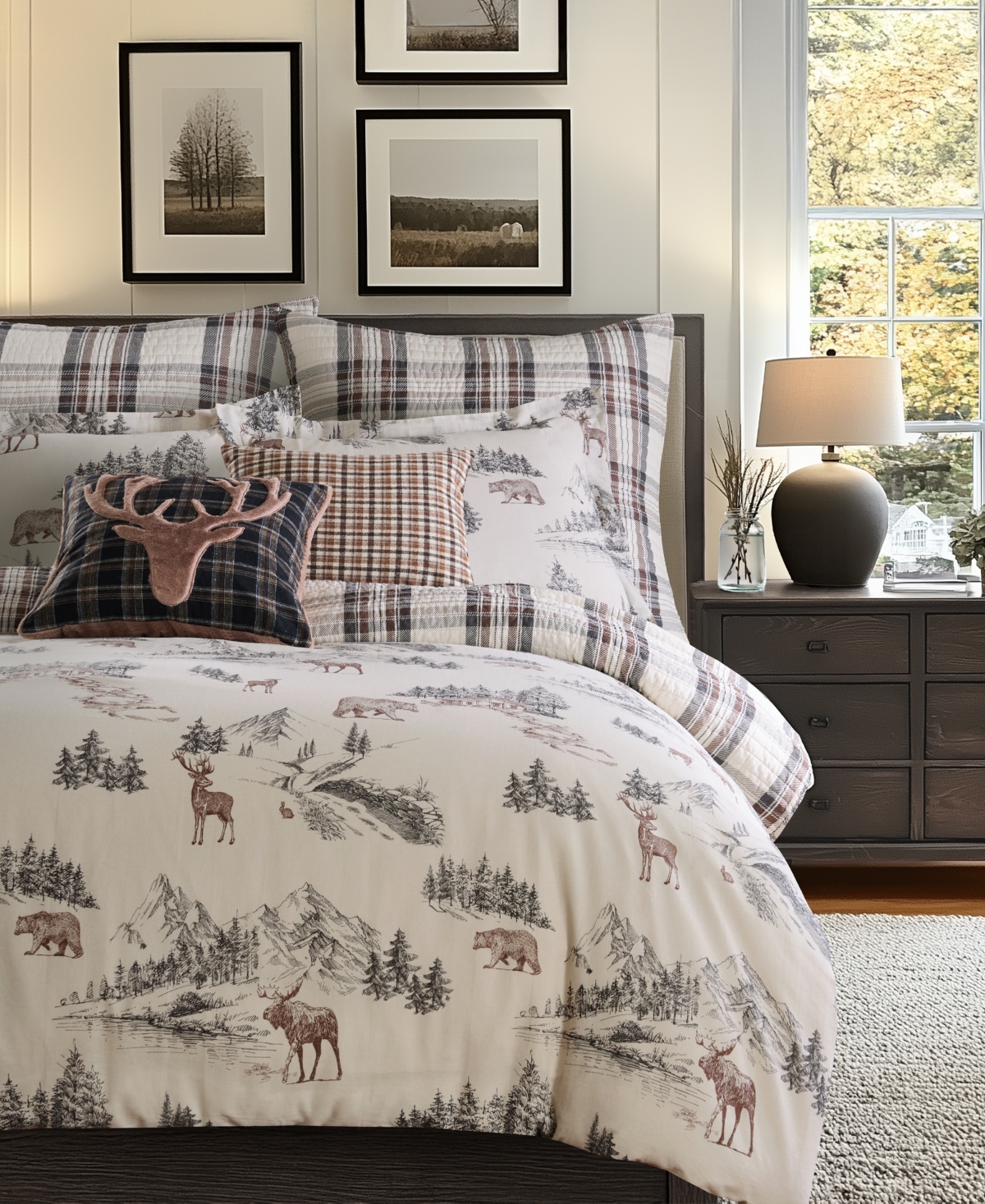 Levtex Home Lodge Toile Reversible -Pc. Comforter Set