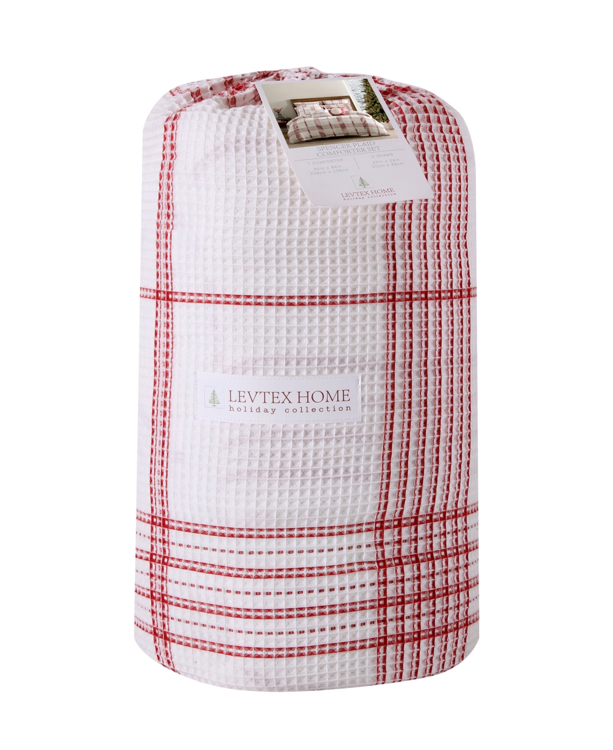 Levtex Home Peppermint Plaid 2-pc. Comforter Set, Twin In Red