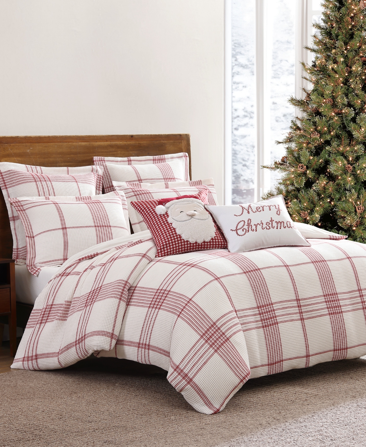 Levtex Home Waffle Plaid 3-pc. Duvet Cover Set, King