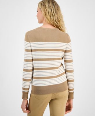 Women's Mixed Stripe Crewneck Sweater