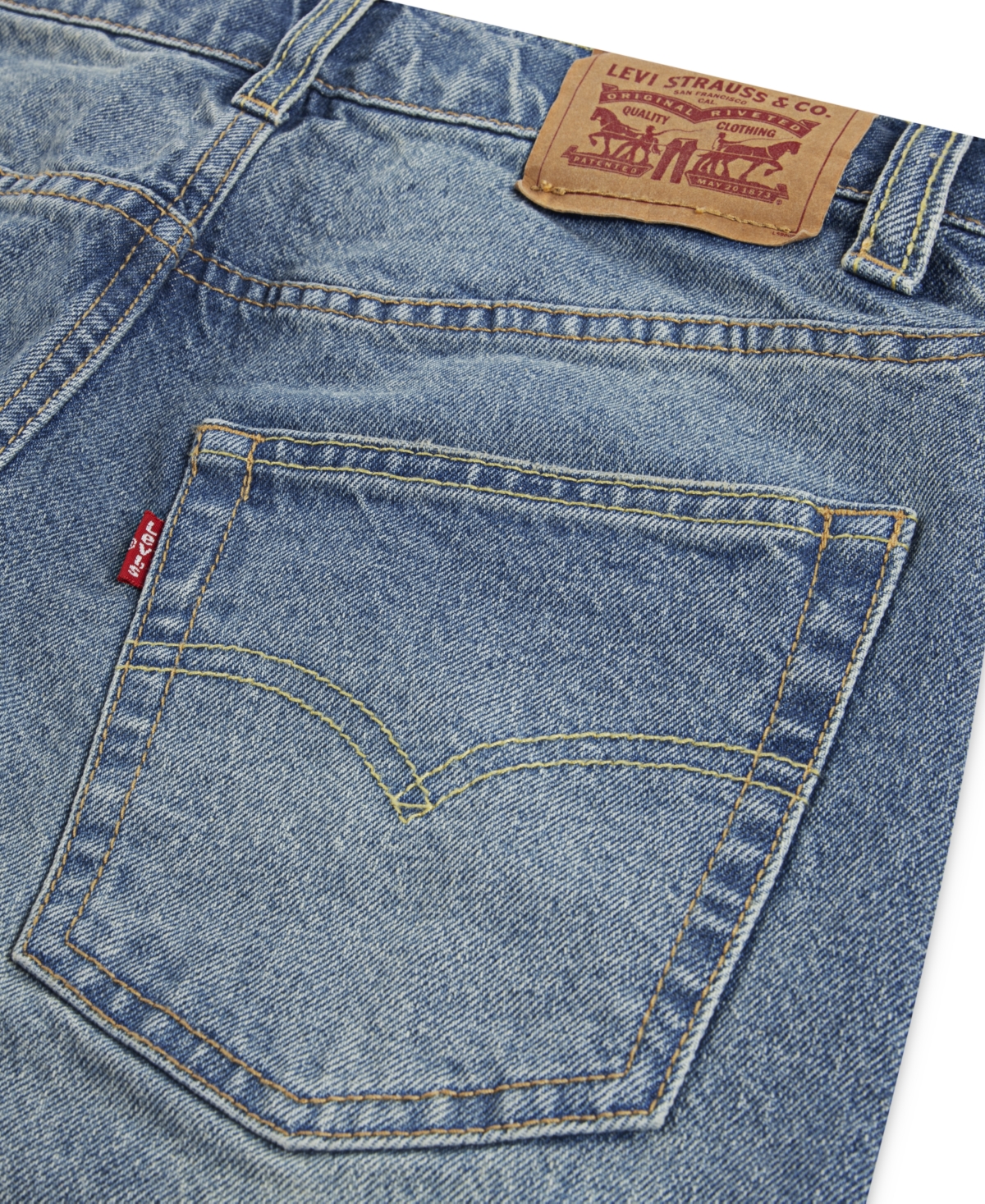 Levi's Big Boys 565 Loose Straight Moto Jeans In Blue