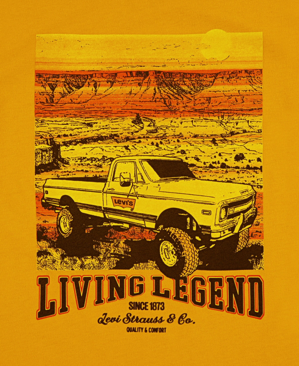 Levi's Big Boys Big Rig Short Sleeve T-shirt In Yellow