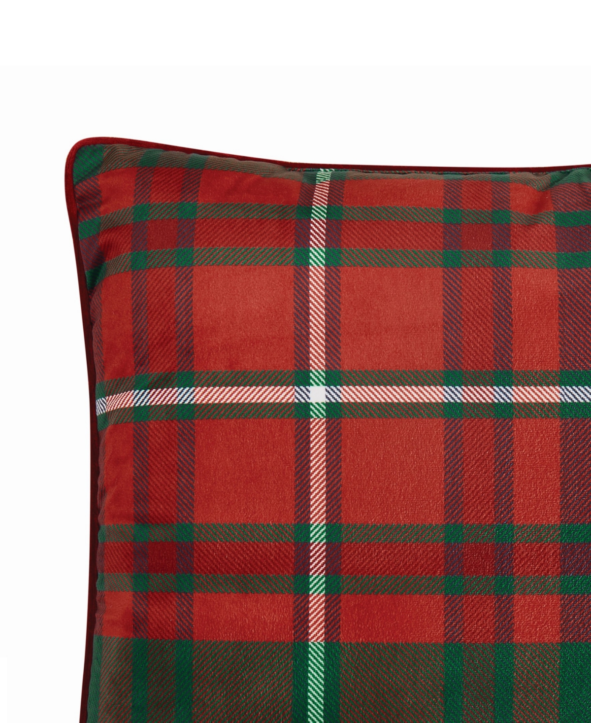 Truly Soft Plaid Decorative Pillow In Red