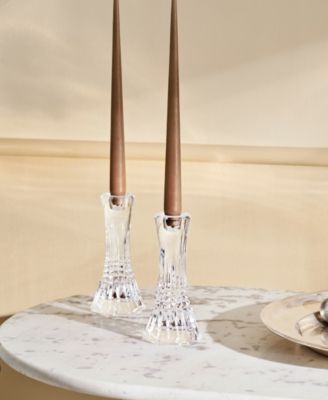 Lismore Diamond Candlestick 7", Set of 2