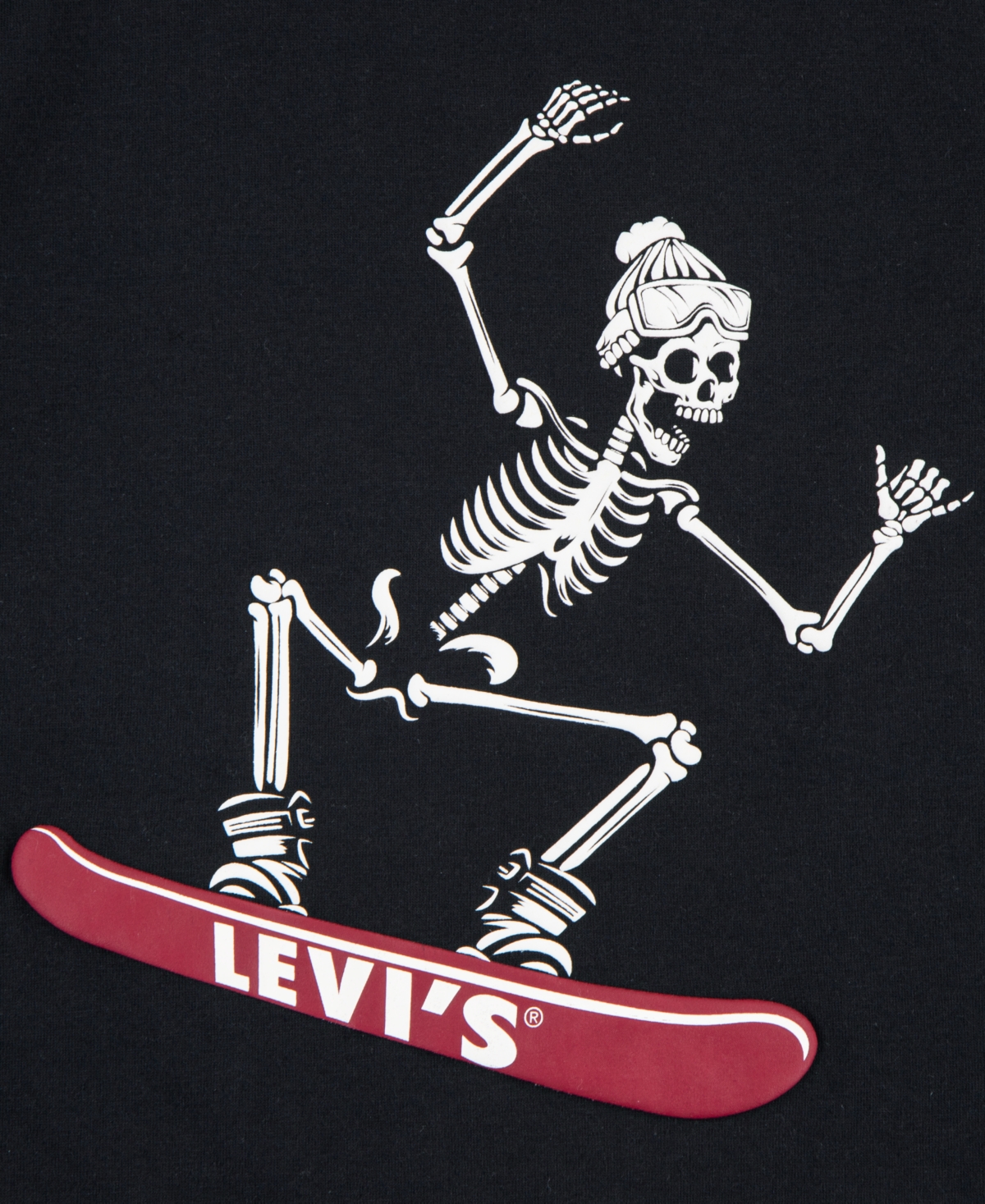 Levi's Big Boys Shredding Skeleton Short Sleeve T-shirt In Black