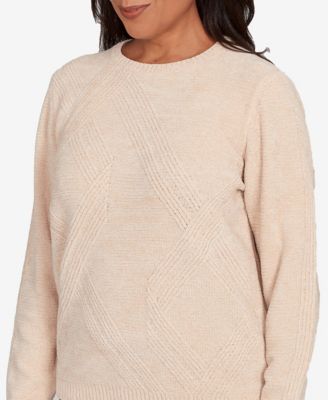 Women's  Classic Cable Chenille Pullover Sweater