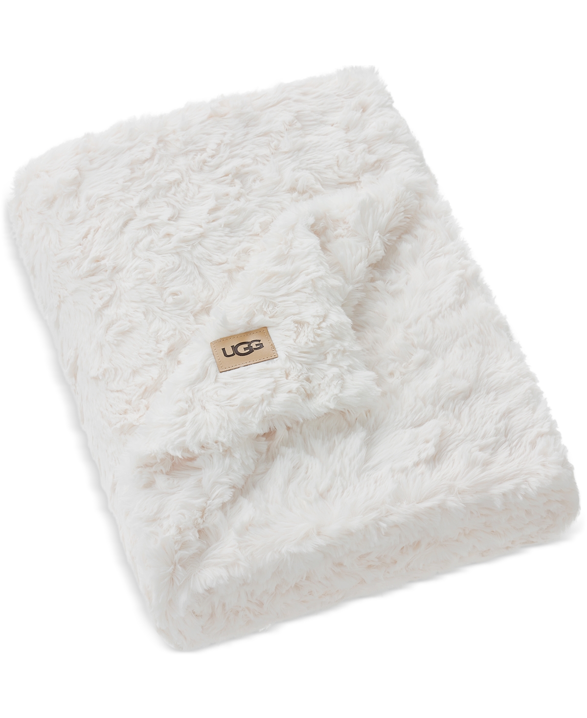 Ugg Adalee Faux Fur Throw, 50" X 70" In White