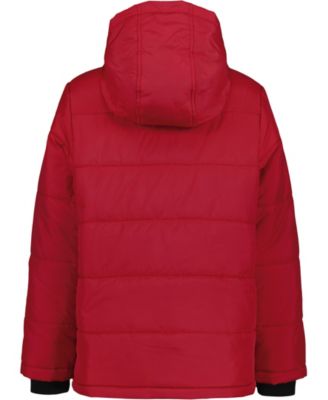 Big Boys' Sleeve Logo Full Zip Puffer Jacket