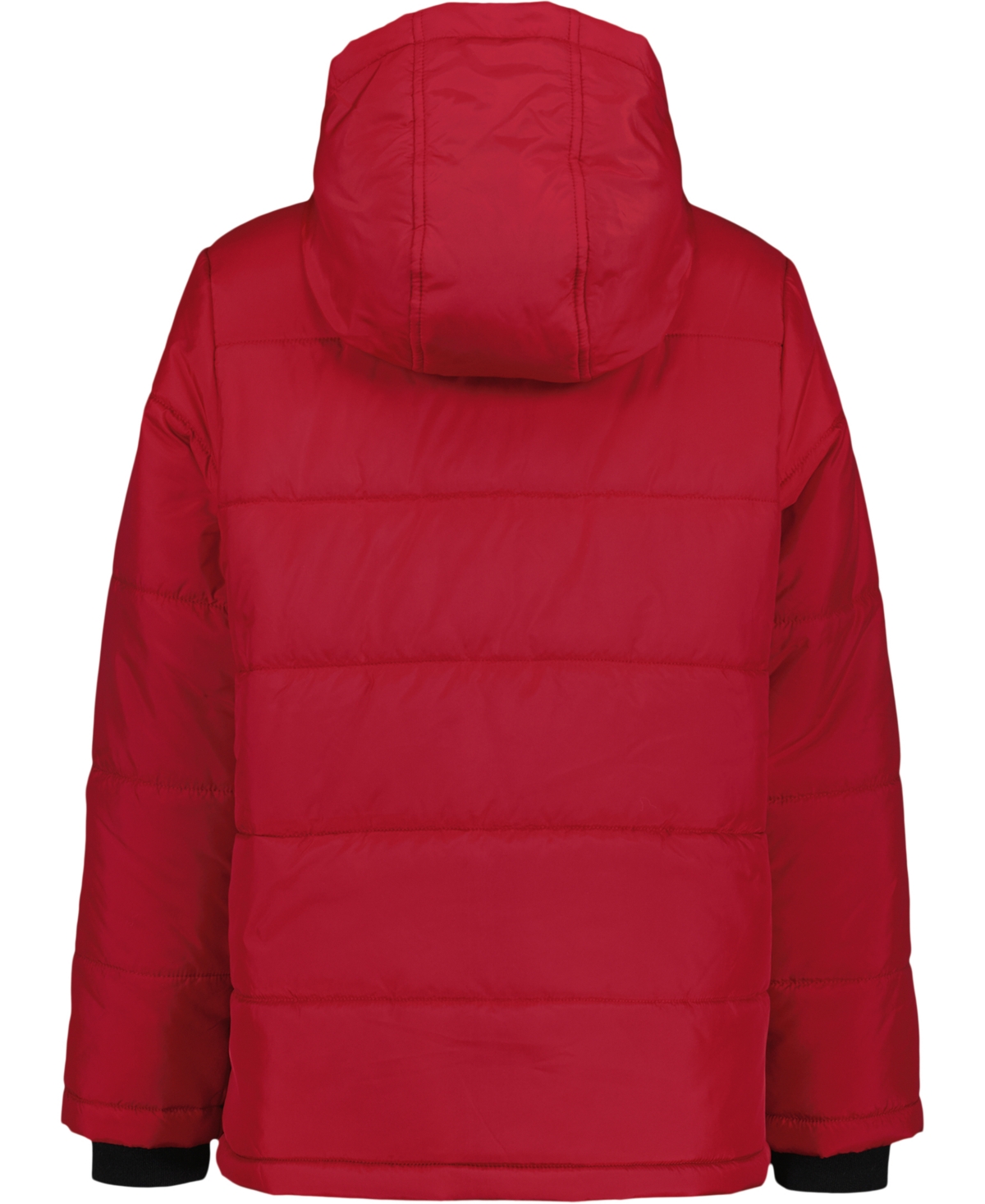 Tommy Hilfiger Big Boys Sleeve Logo Full Zip Puffer Jacket In Red