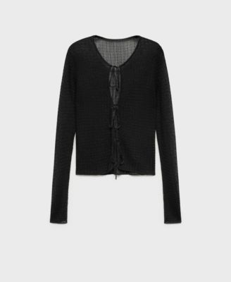 Women's Ties Knitted Cardigan