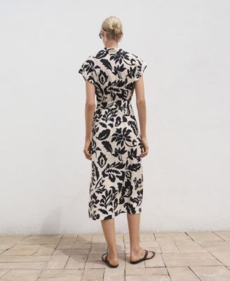 Women's Floral Print Shirt Dress