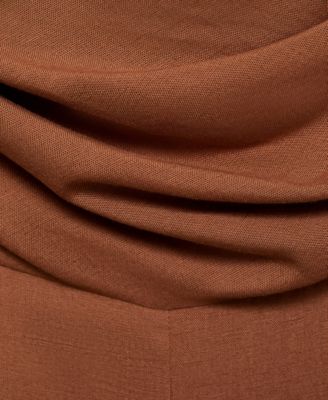 Women's Draped Neckline Long Jumpsuit