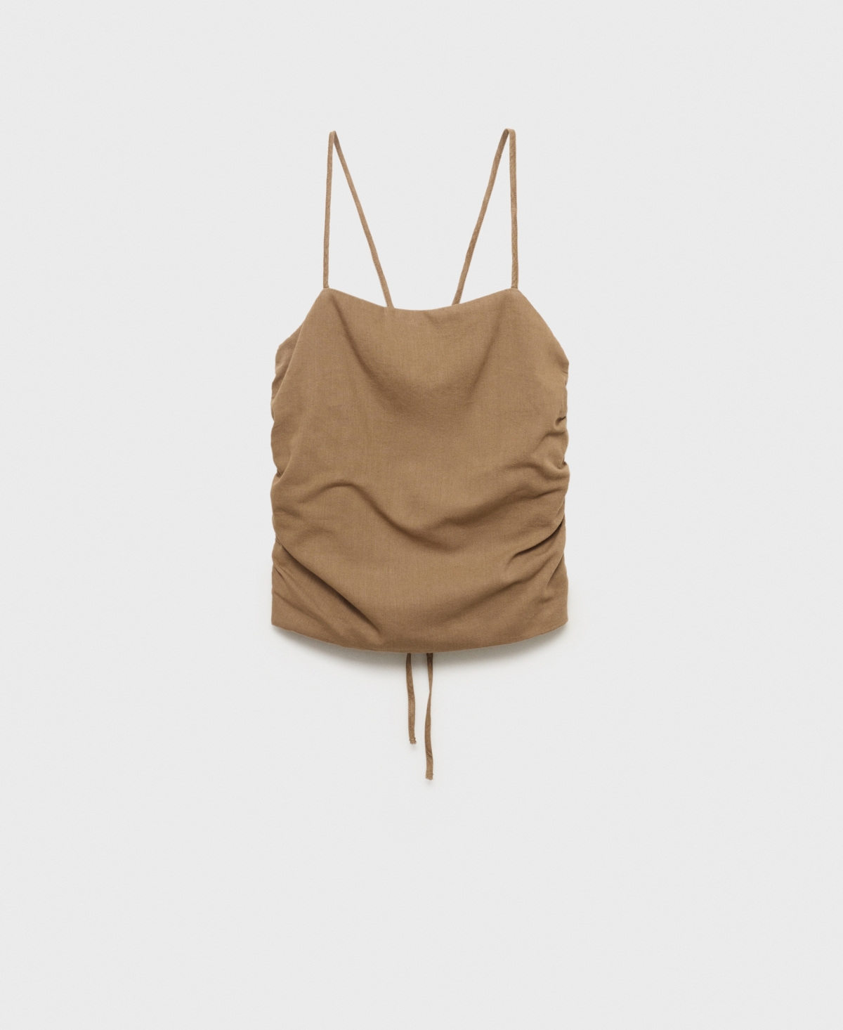 Mango Women's Open-back Cotton Top In Green