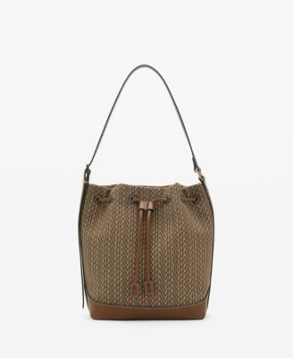 MANGO - Women's Printed Logo Bucket Bag