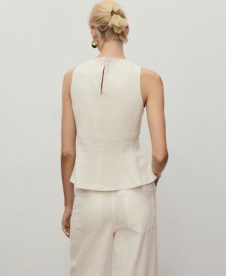 Women's Flared Denim Top