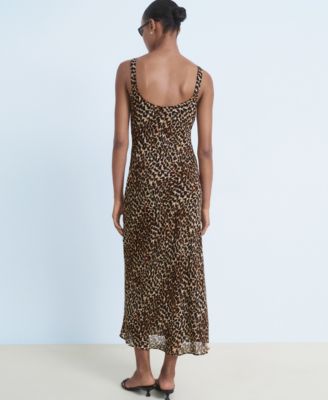 Women's Animal-Print Midi-Dress